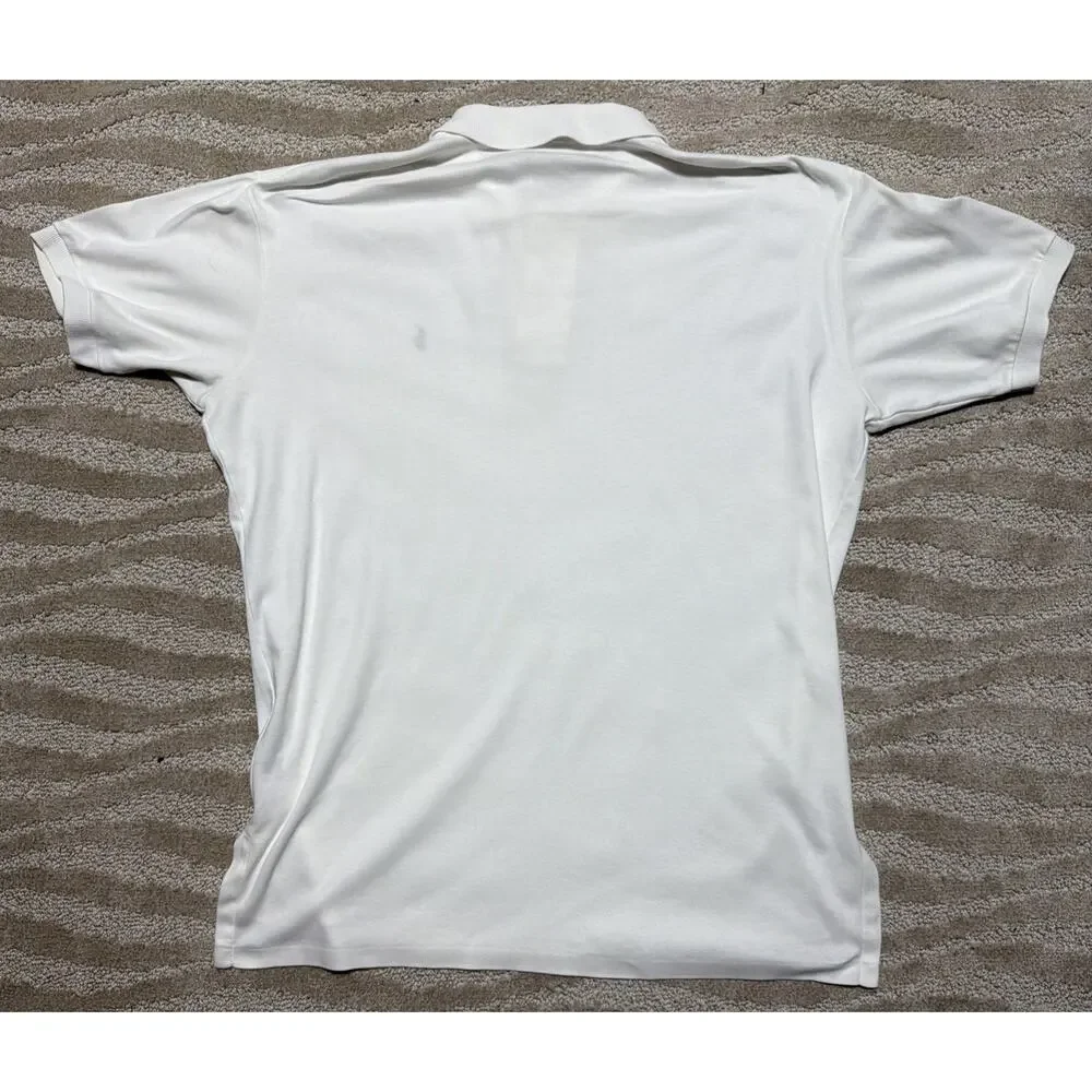 Vintage Polo Ralph Lauren Shirt Mens L White Cotton Short Sleeve Made in USA